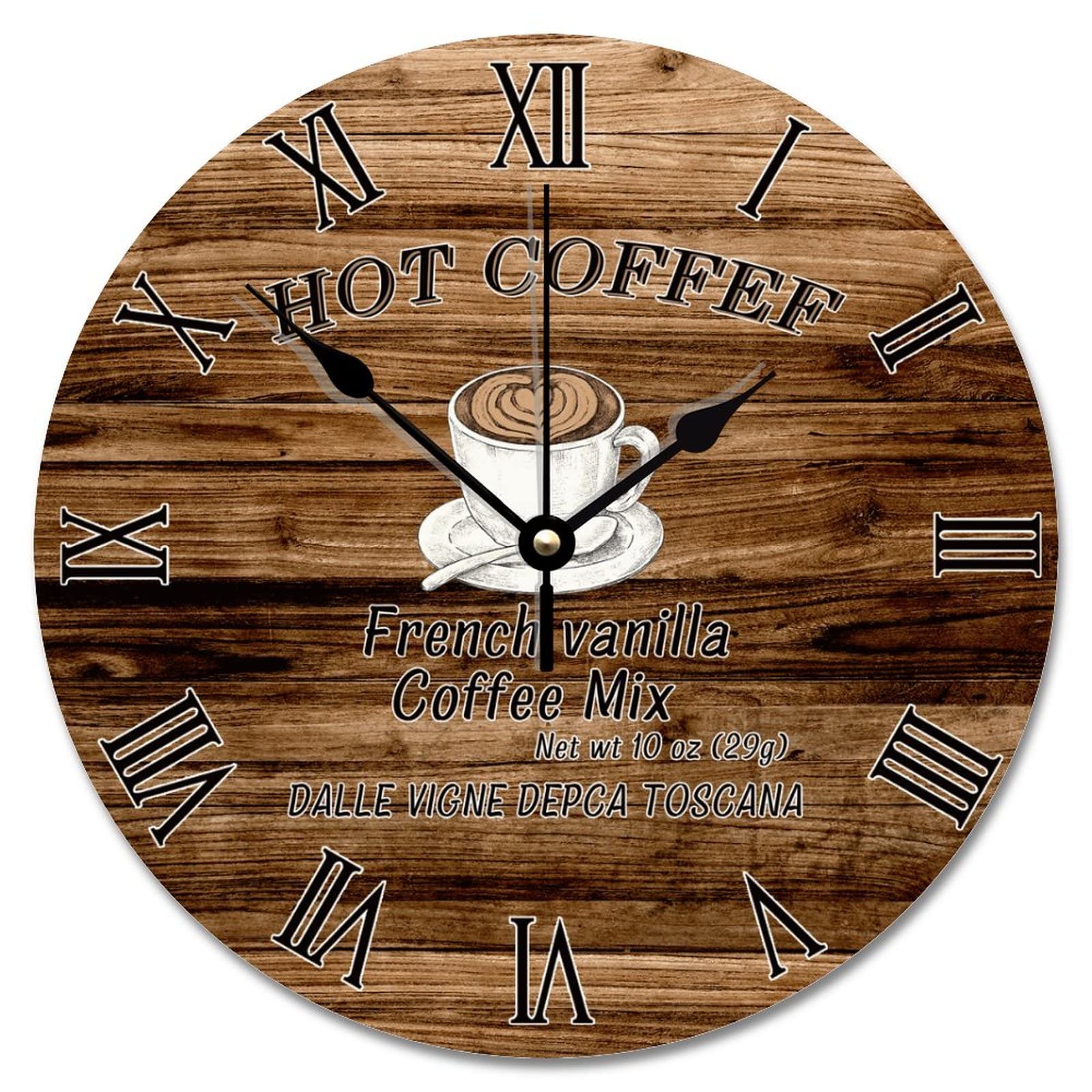 Horloge murale café rustique marron créez un coin bistrot dans le salon
