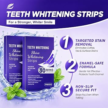 Purple Teeth Whitening Strips- 28 Pcs Whitening Strips (14 Uses)