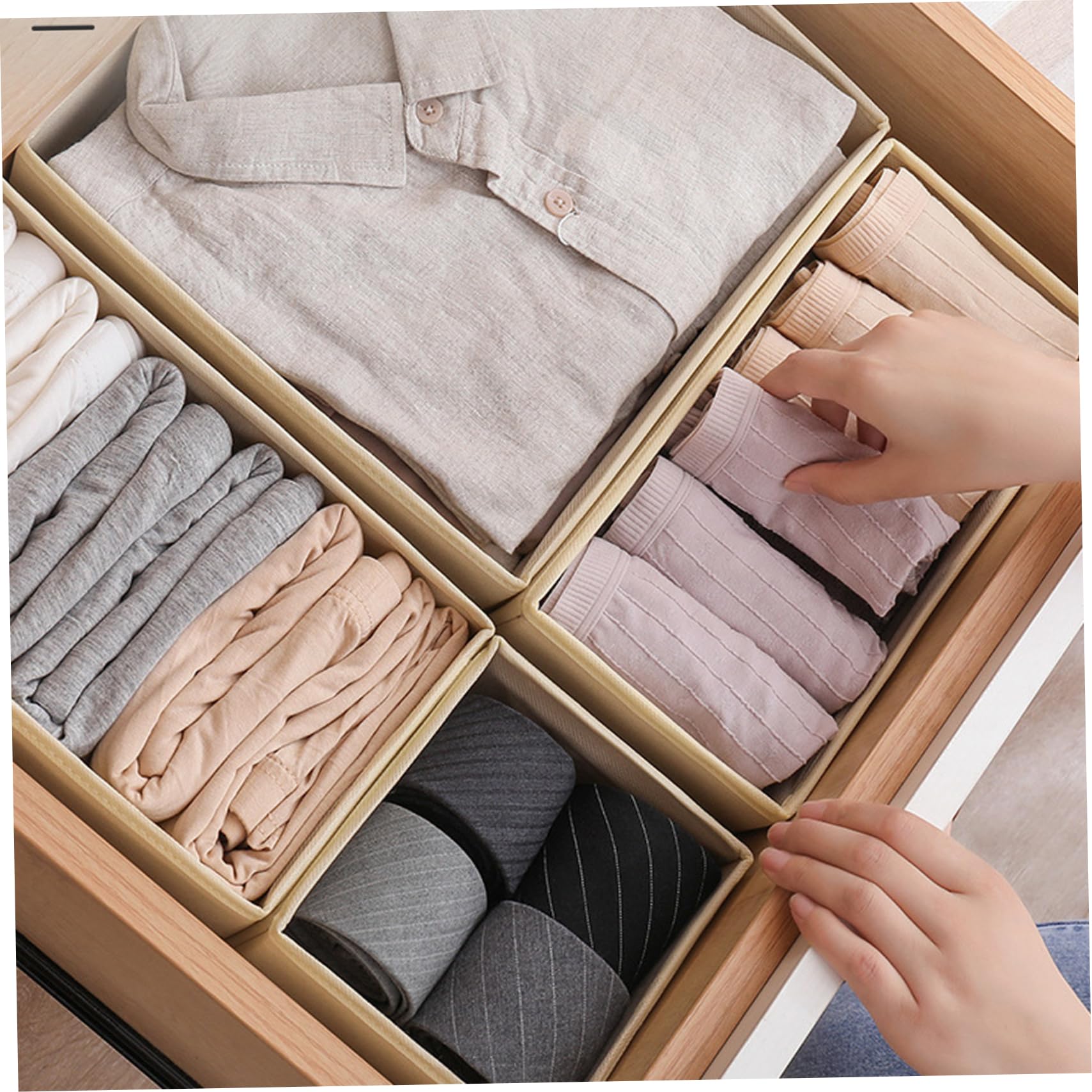 12 piezas de ropa de bebé apilable y plegable, almacenamiento de cajones, ahorro de espacio, multifuncional, para cuarto de bebé y dormitorio, armario divisores de cajones