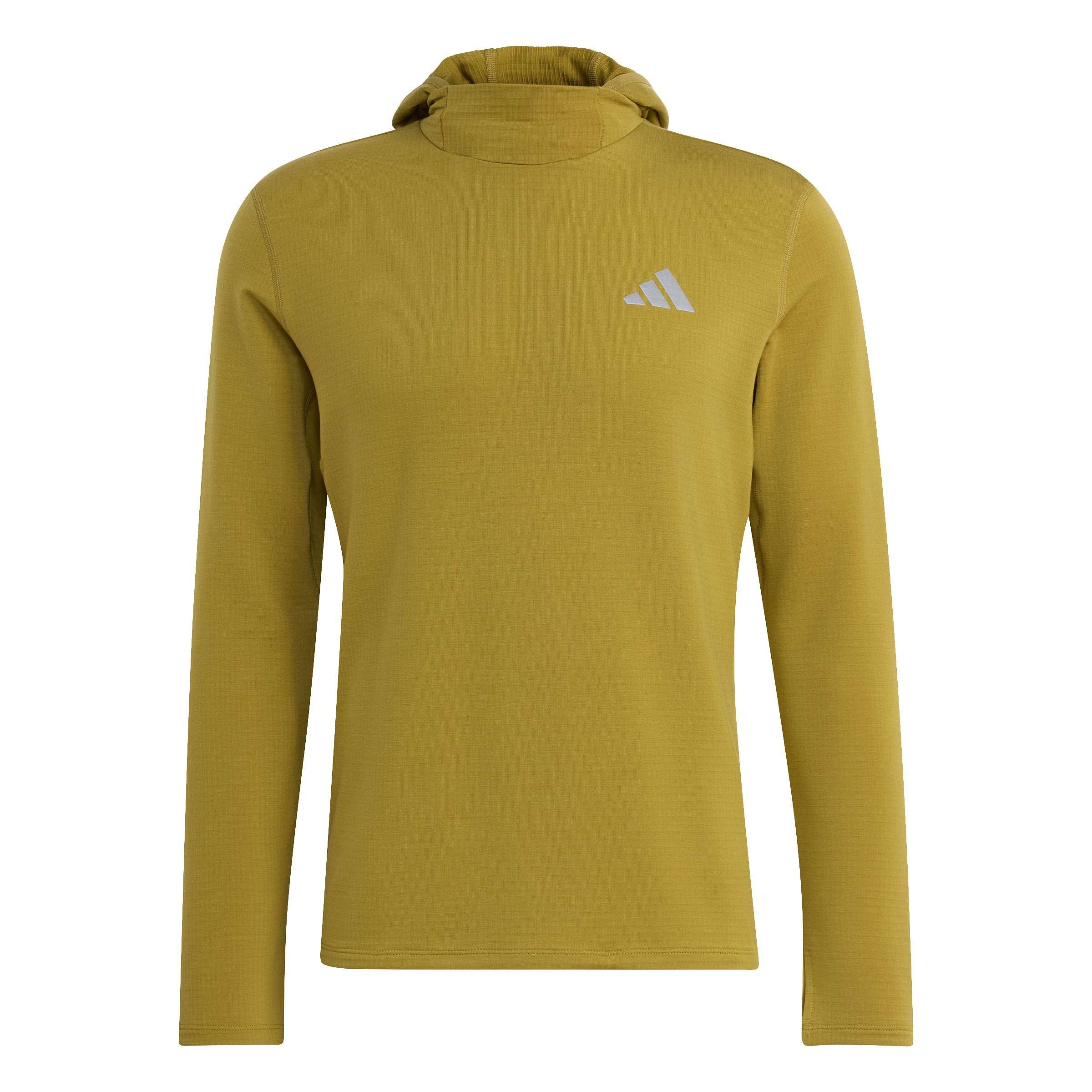 adidas Mezczyzni Adi365 Running Essentials Winterized Long Sleeve Sweatshirt, sand green, L
