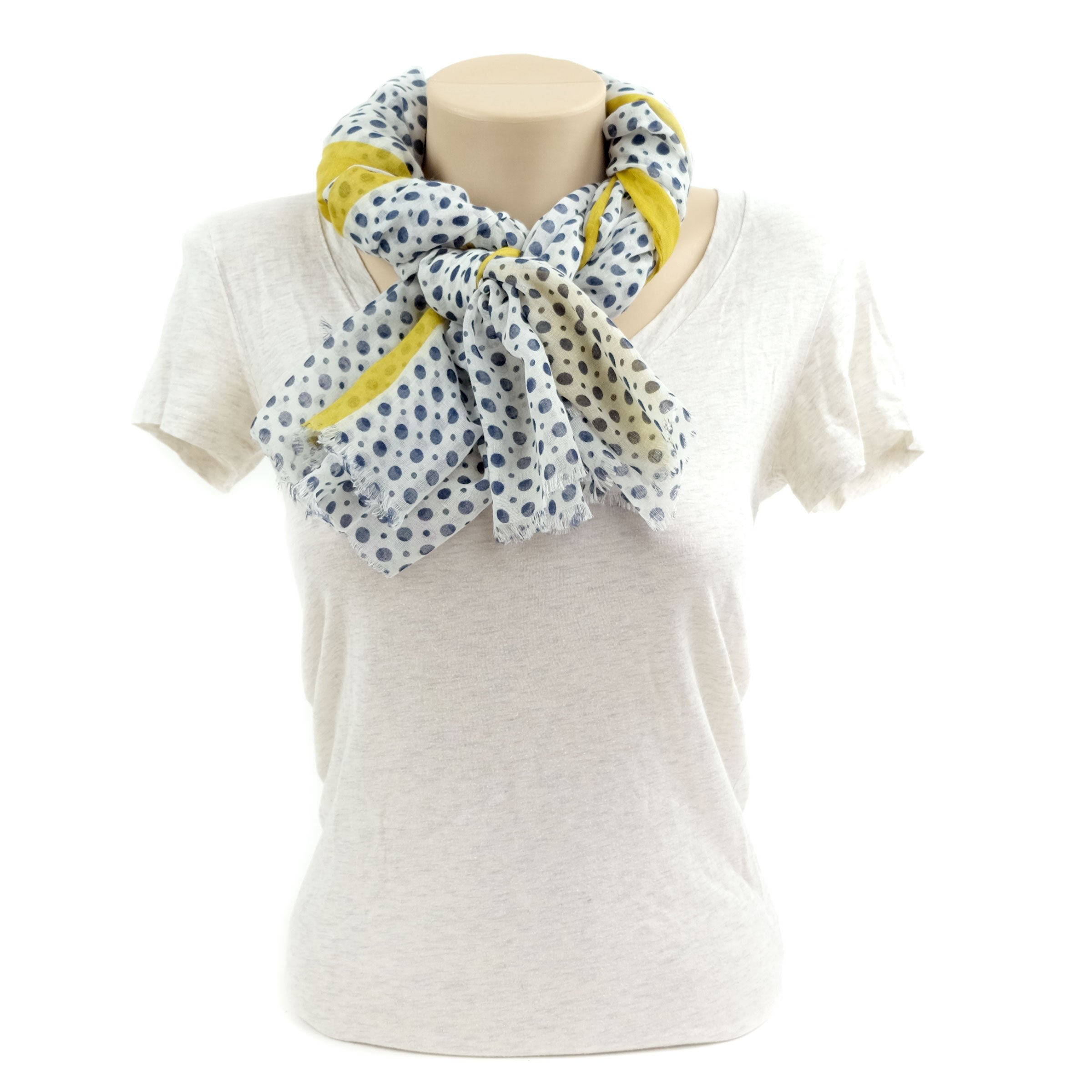 Bufandas para mujer, ligeras, para otoño e invierno, patrón geométrico, chales envolventes, Amarillo (Polka Dot Yellow), talla única