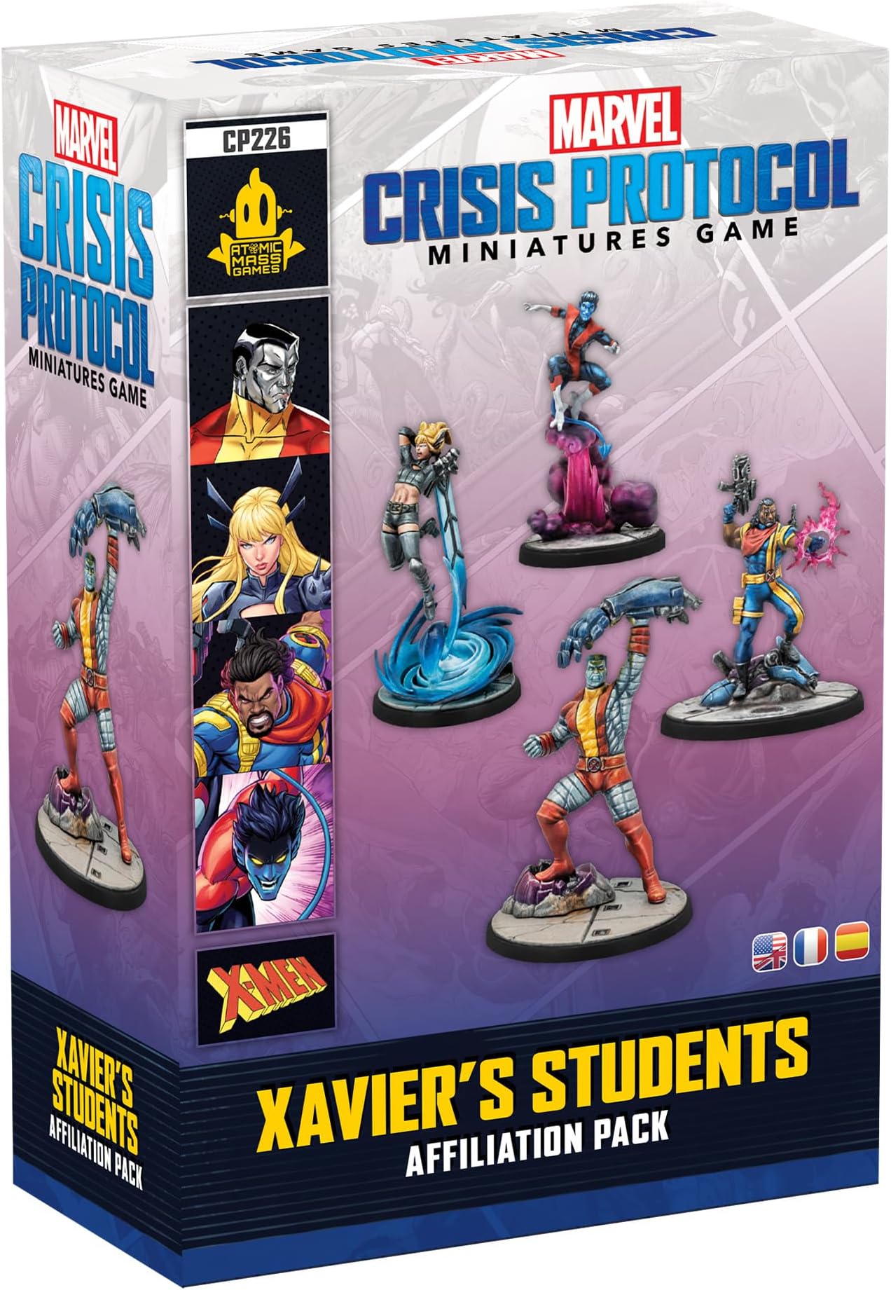 Asmodee, Marvel: Crisis Protocol - Xavier's Students, Affiliation Pack, EN Version, Tabletop Expansion for 2 Players from Age 14 with a Playing Time of 90-120 Minutes, Multilingual