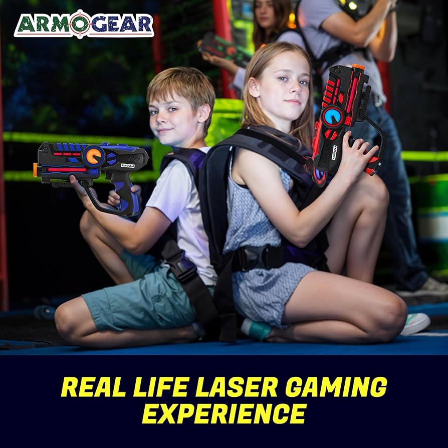 Laser Tag, Laser Tag Guns Set Of 4 With Vests, Upgraded Infrared Lazer