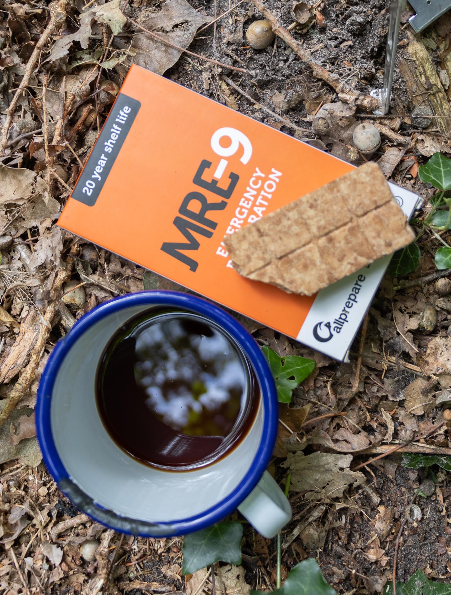 MRE-9 Notration 7 Tage - 16.800 KCAL - Notfallnahrung - Butterkeks Geschmack - 20 Jahre Haltbarkeitsdauer - Vegan & Laktosefrei