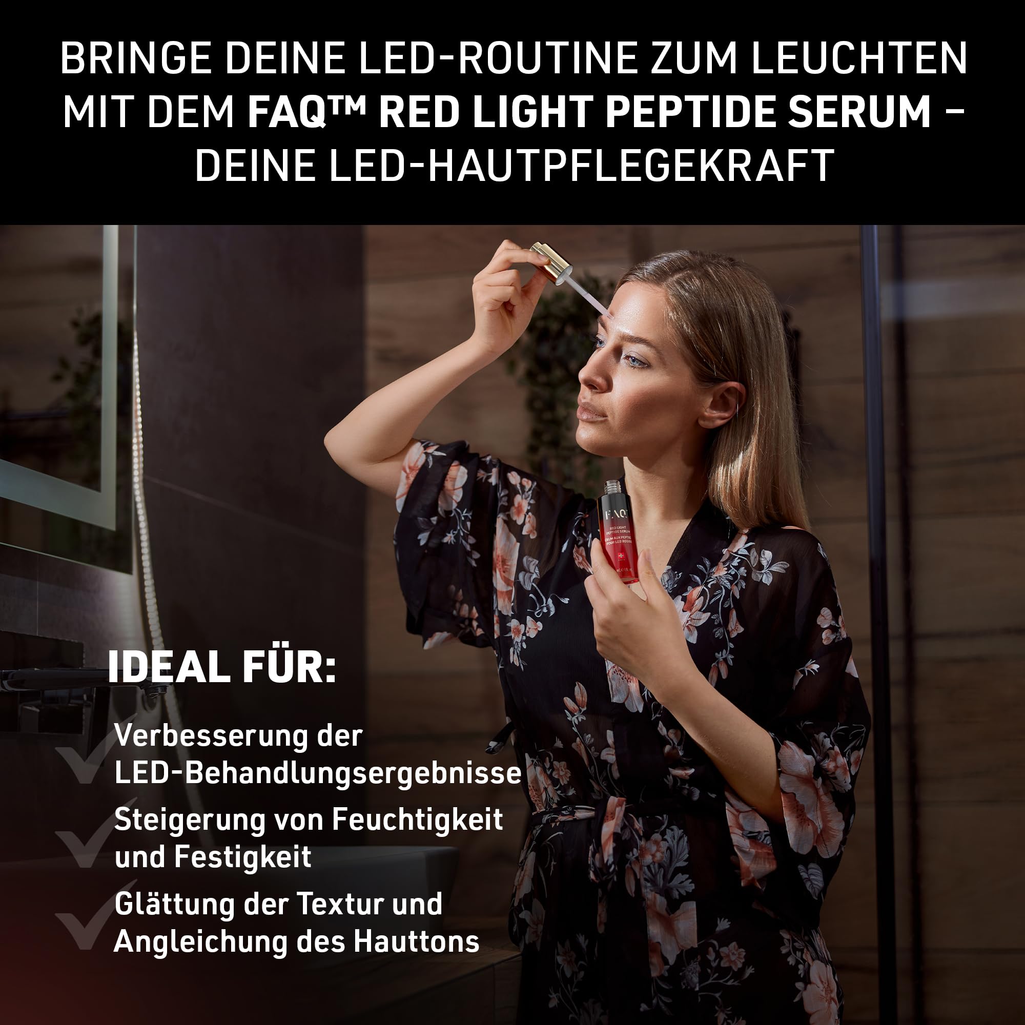 FAQ 202 plus 8-Farben-LED-Gesichtsmaske + Rotlicht-Peptidserum-Set | LED-Gesichtsmaske, Rotlichtmaske, Peptidserum, Hyaluronsäure, Silikonmaske, 8 Farben, vollständige Gesichtsabdeckung