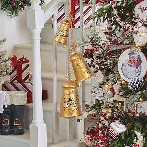 Miniatura 3 de Campanas de Navidad para manualidades, campanas de cobre para árbol de Navidad, regalo para mamá