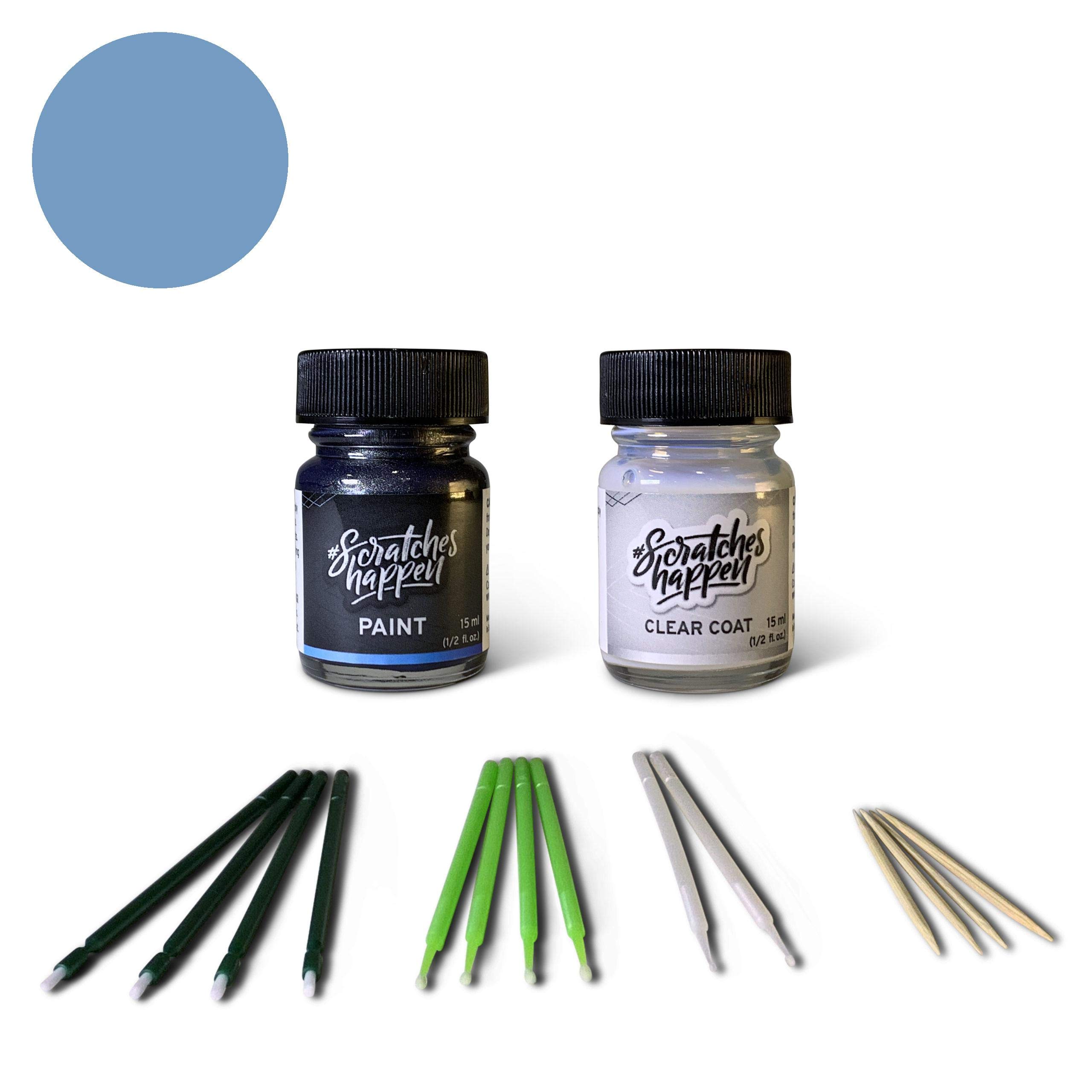 ScratchesHappenExact-Match Touch Up Paint Kit Compatible with BMW Bluestone Metallic (C2Y/WC2Y) - Bottle, Essential