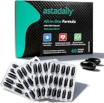 All-In-One Natural Astaxanthin Supplement Canada 60 Softgels | Blister Pack, 9-in-1 Formula: 6mg Natural Astaxanthin, Fish Oil, Lutein & More, Powerful Antioxidant for Skin & Eye Health