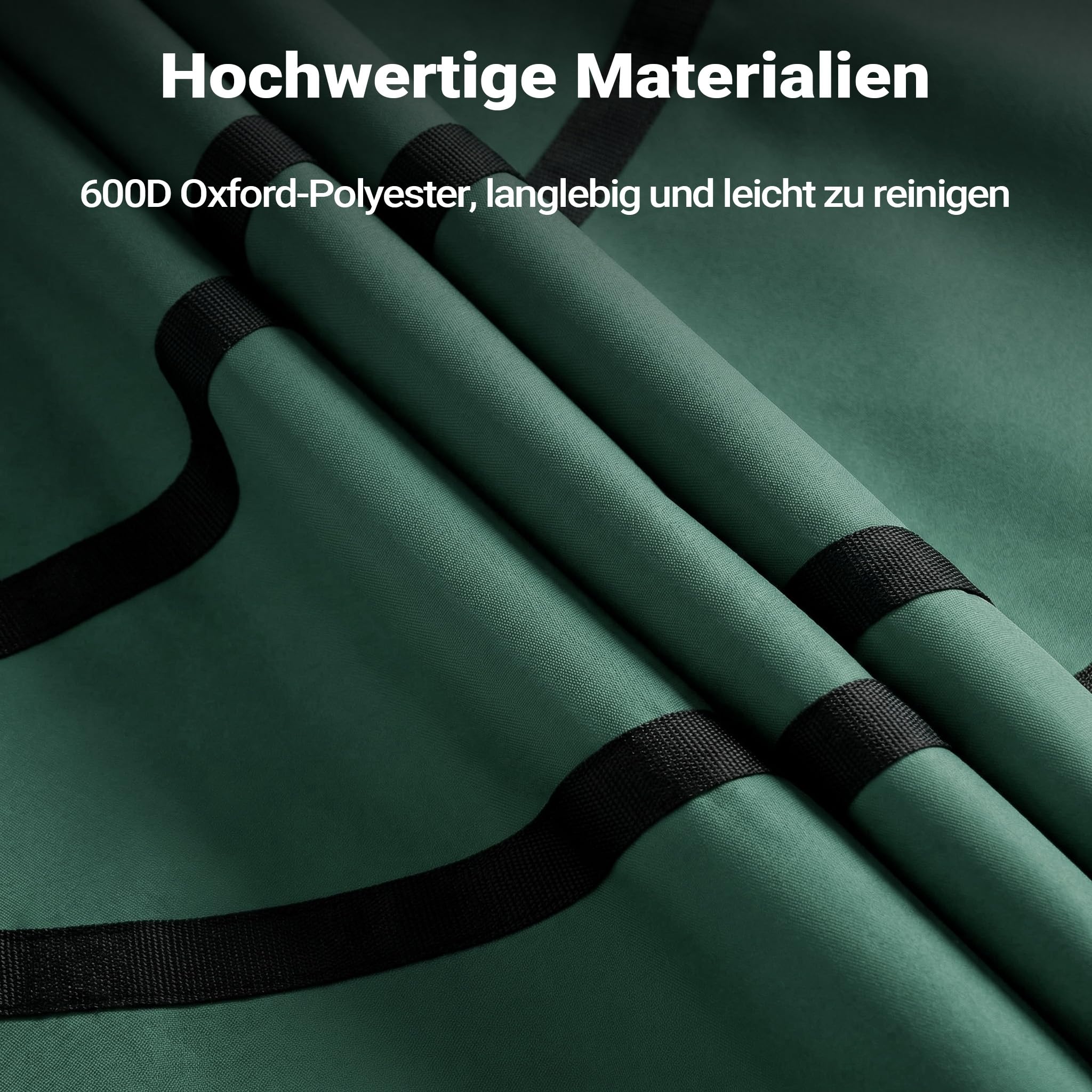 Wiltec 3x Sacco per foglie rotondo 100 l verde pop-up pieghevole 600D-Oxford-poliestere raccolta rifiuti sacco per erba robusto rifiuti da giardino