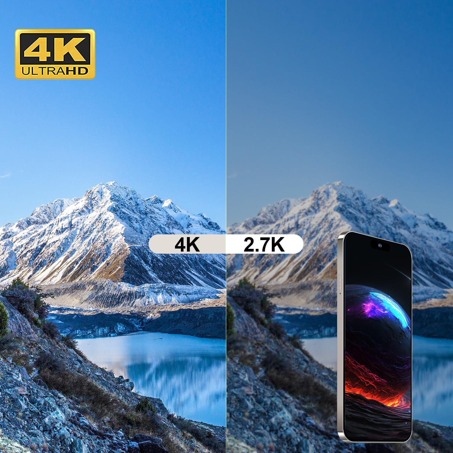 Unlocked Android Phone A15 PROMAX Android 14 Cell Phone with Dynamic Island 16GB+512GB 6800mAh,Fast Charging,HD Screen 48MP+108MP Camera Cell Phone with 5G Dual SIM Smart Phone (Natural Titanium)