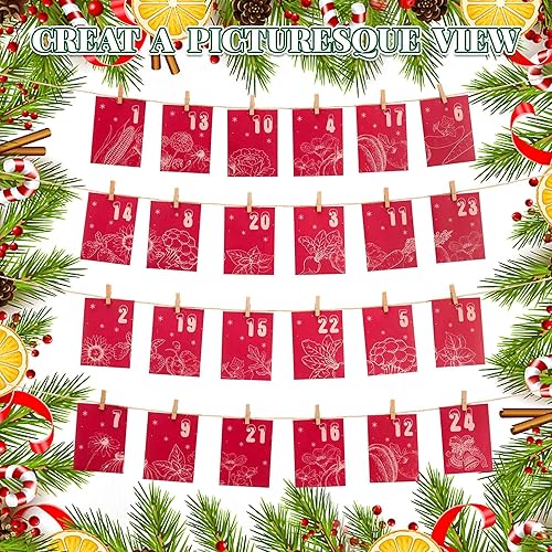 Miniatura 5 de Seeds - Calendario de Adviento de Navidad 2025 para mujeres adultas, decoración colgante, calendario de cuenta regresiva de Navidad para jardín,