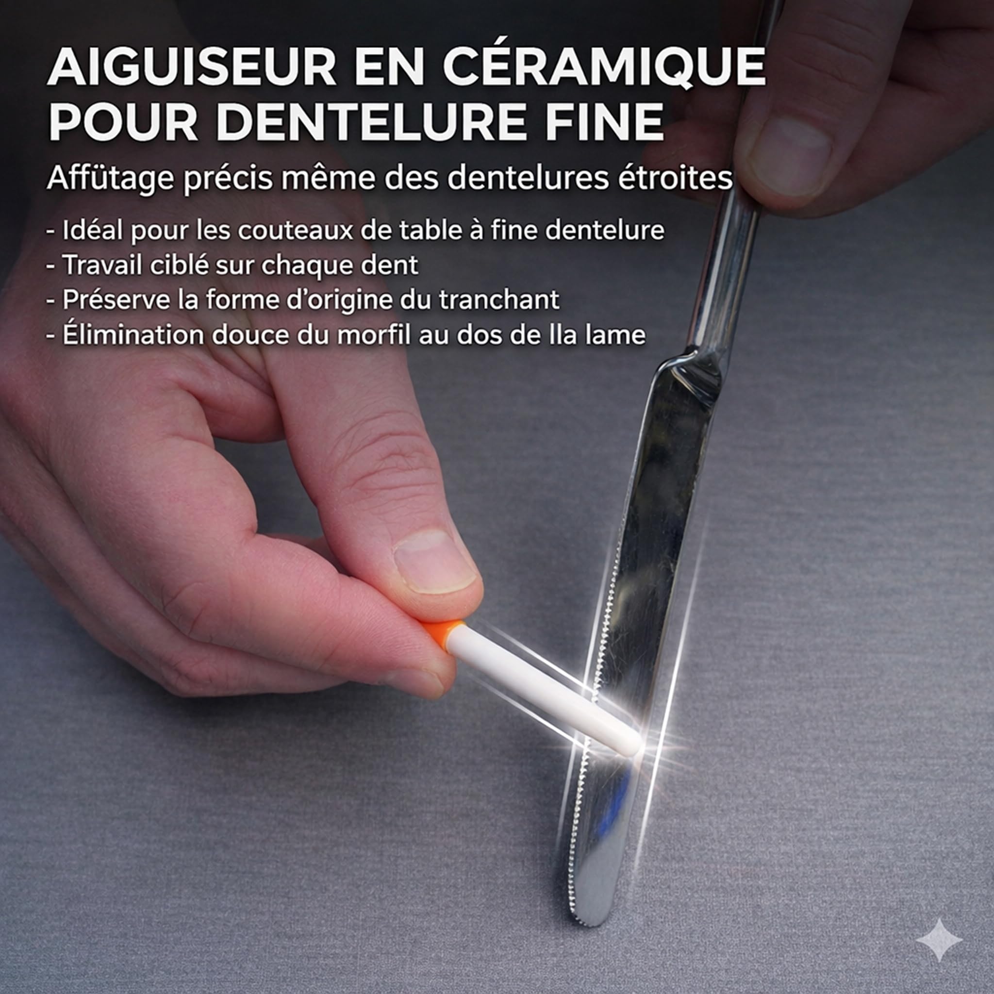 Affûteur de couteaux, aiguiseur de ciseaux, manuel, portable, set de 4 pièces