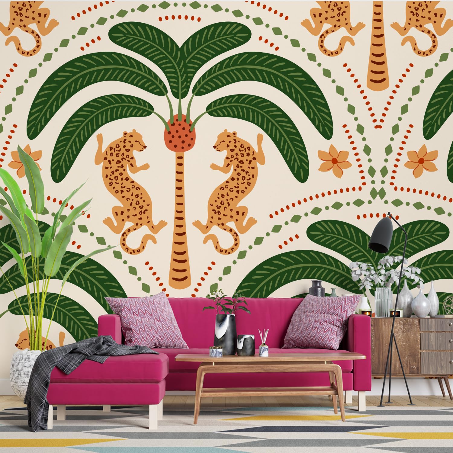 PAPER PLANE DESIGN Palm Tree and Tiger Excusite Tropical Leaves and Nature Wall Mural Wallpaper. Full Wall Coverage. (Ds-10) (6 X 8 FEET, Non Woven Prime - Non Adhesive) (B0DGF1K91N) Amazon Price History, Amazon Price Tracker