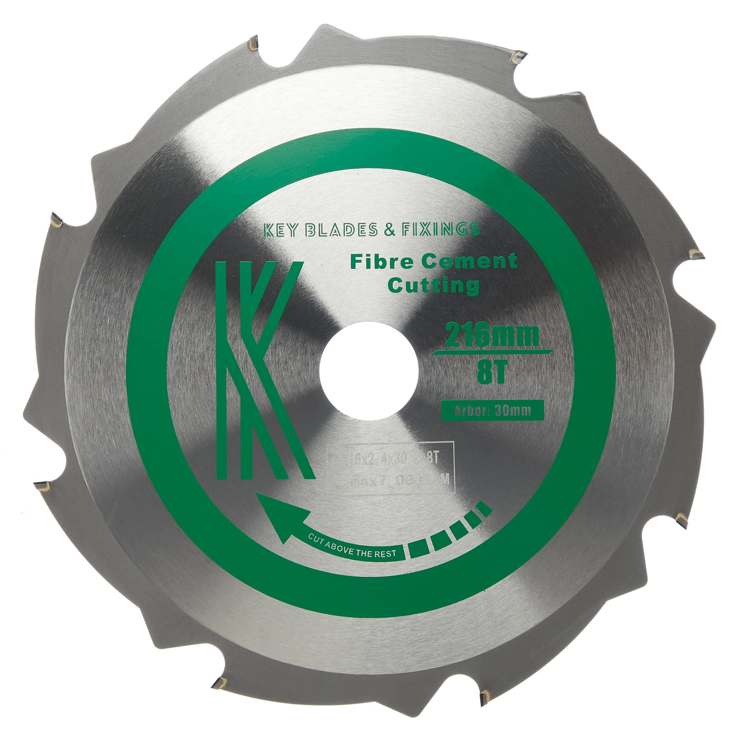 Lame 8 dents PCD 216mm évite les éclats sur la fibre de ciment