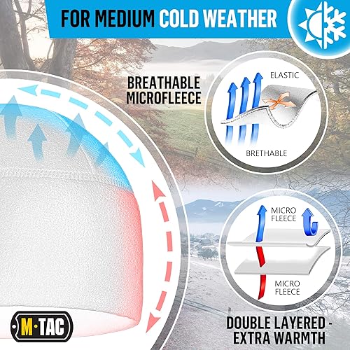 Miniatura 4 de M-Tac Gorro de reloj de forro polar - Gorro táctico militar de invierno para el ejército, gorro de calavera de forro polar