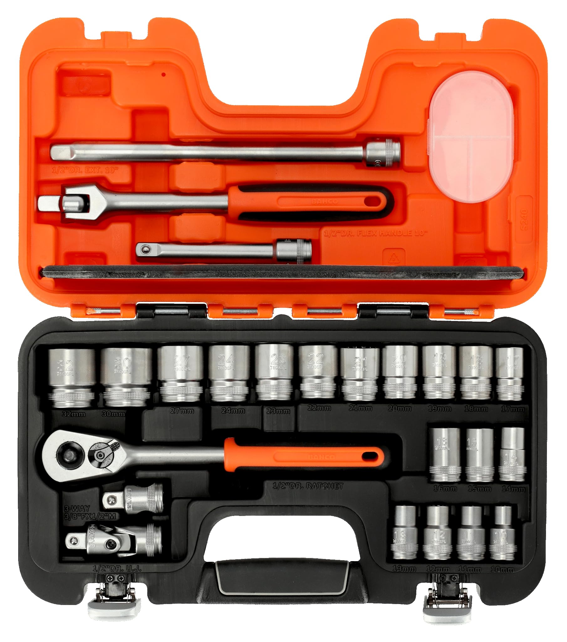Set aus 1/2‑Zoll Messbechern mit rillenprofiliertem Profil in mm und Drehstufe – 24 Stück