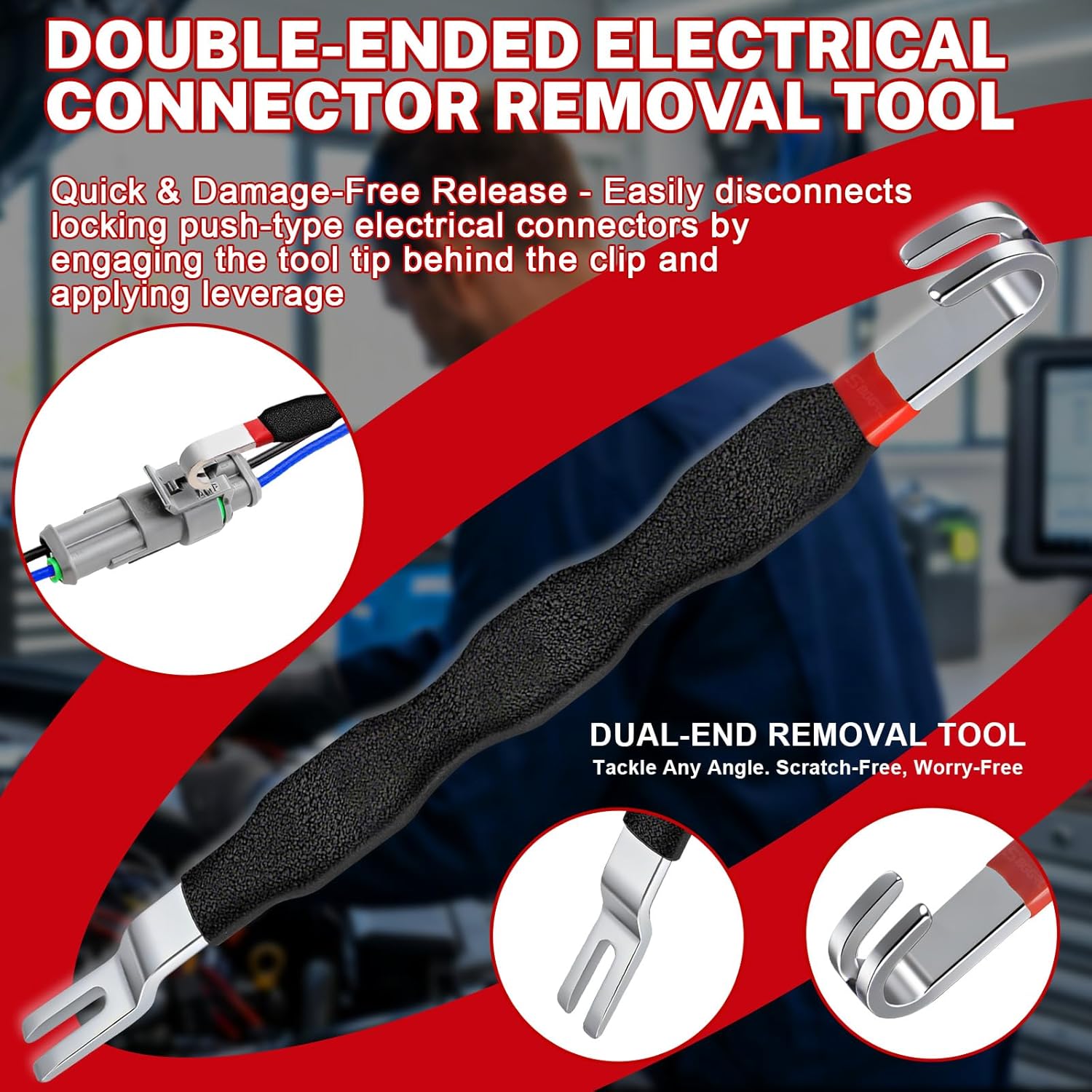 5 Pcs Electrical Disconnect Pliers and Cars Terminal Pin Removal Tool Kit, 37960/37980/13120/ Collar Hose Clamp Pliers Set for Automotive Electric Wire Plug Separatorl