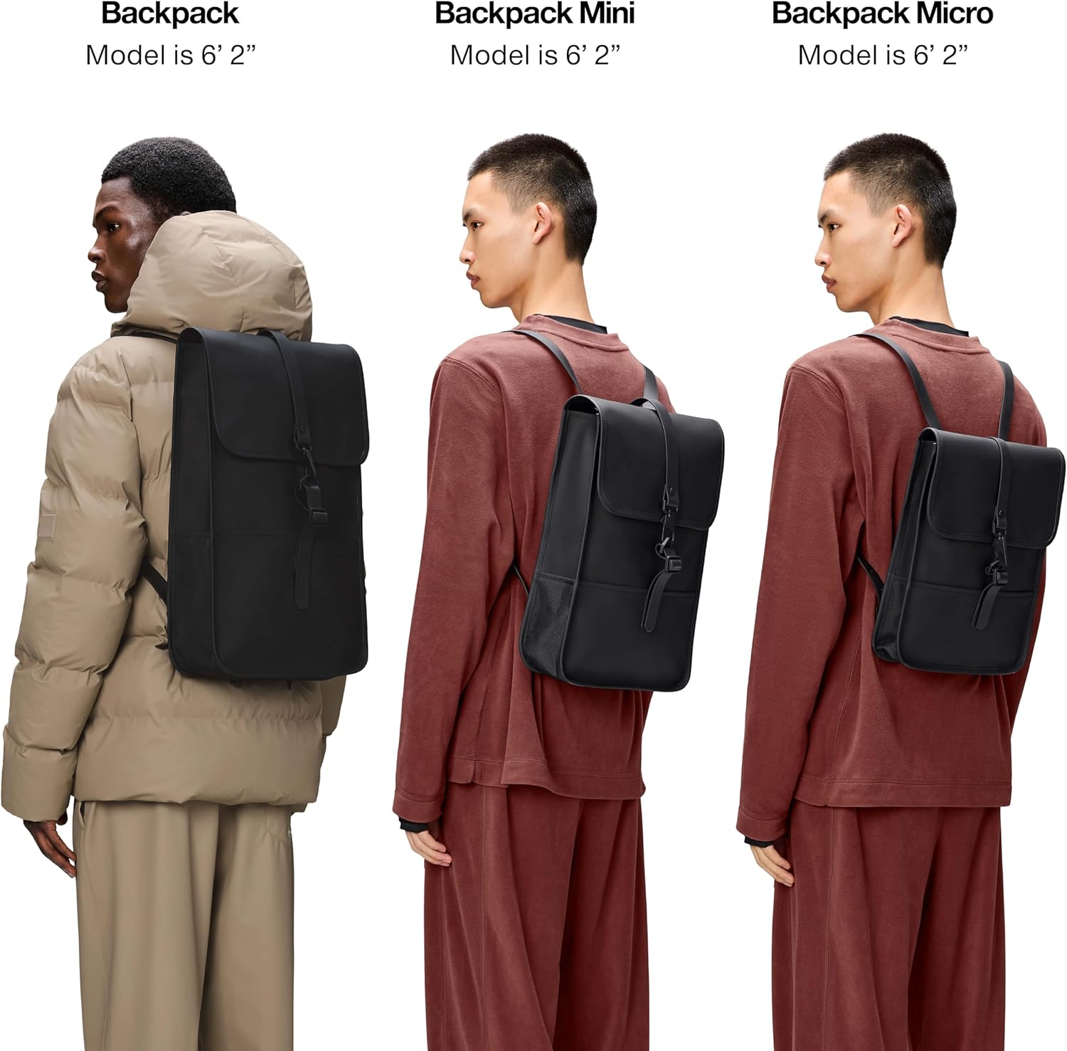 RAINS Backpack Mini - Black Waterproof Backpack for men and Women - Fits 13" Laptop - Durable Compact Water Resistant Bag for Everyday Use, Travel, and Work - 2 Year Warranty - Image 6