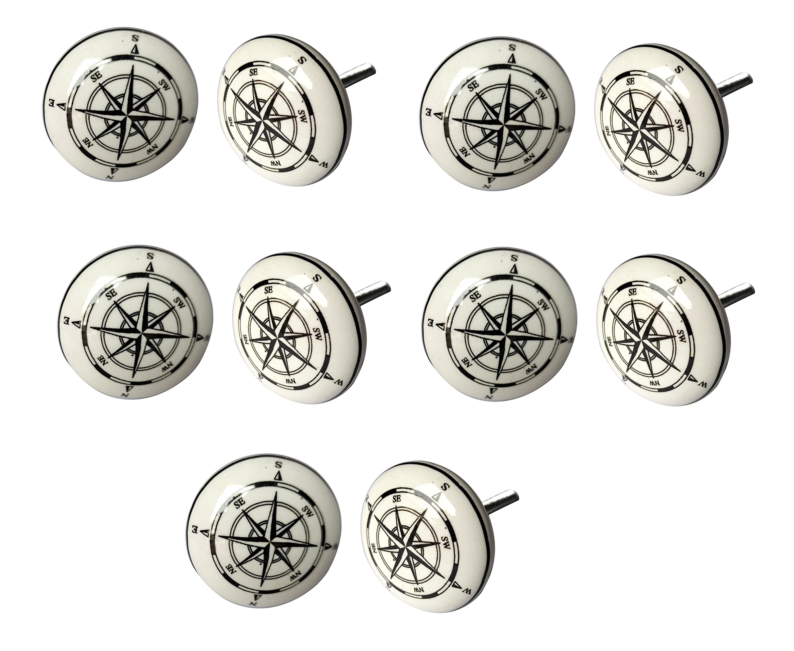 RHF KNOBS Ceramic Vintage Assorted Blue Pottery Drawer, Door Knobs and Pulls Handle for Kitchen Cabinets Home Interior Decor- Pack of-10 (B093Y39KJF) Amazon Price History, Amazon Price Tracker