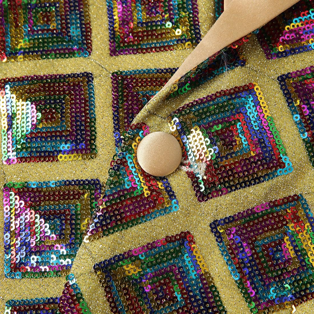 Uomini Paillette Shiny Stereoscopic Pattern Prom Suit Giacca Un Pulsante e Blazers Tuxedo per Il Banchetto di Nozze