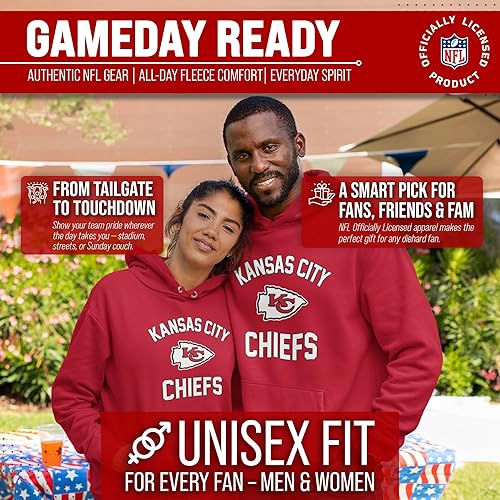 Miniatura 400 de Team Fan Apparel - Sudadera con capucha para adultos de NFL Gameday, mezcla de algodón y vellón de poliéster, abrígate y representa a tu