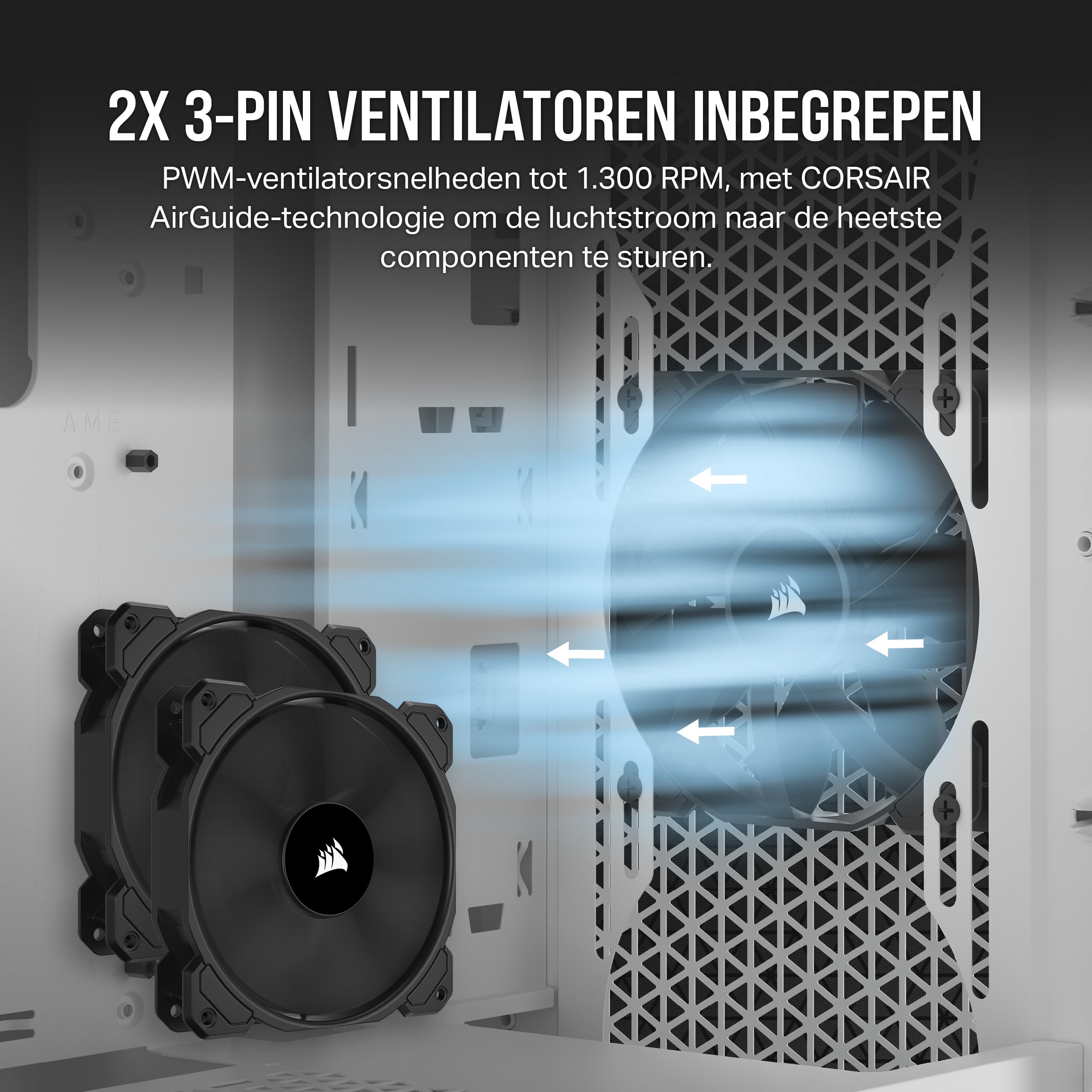 CORSAIR 3000D RGB Airflow Mid-Tower PC-Gehäuse - 3X AR120 RGB-Lüfter