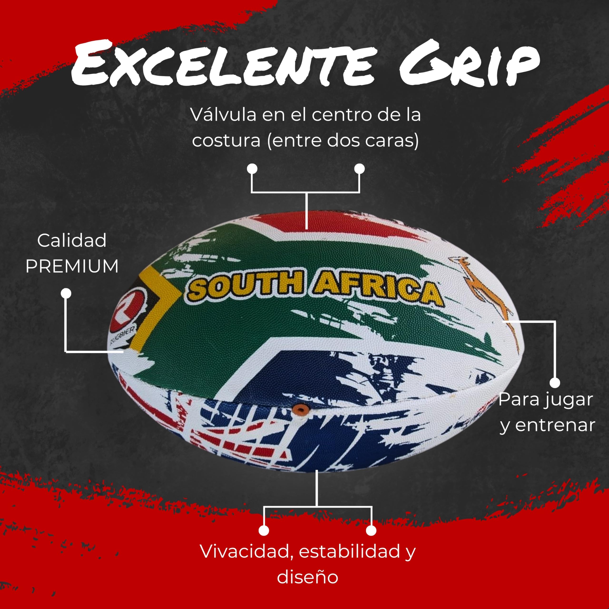 Pallone da allenamento per rugby - Taglia 5 Training – Alta