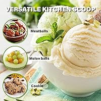 Vista 7 de Cuchara para Galletas Extra Pequeña 1 cucharadita, Cuchara para Helado Mini Profesional de Acero Inoxidable 25 mm, Cuchara para Bolas de Melón
