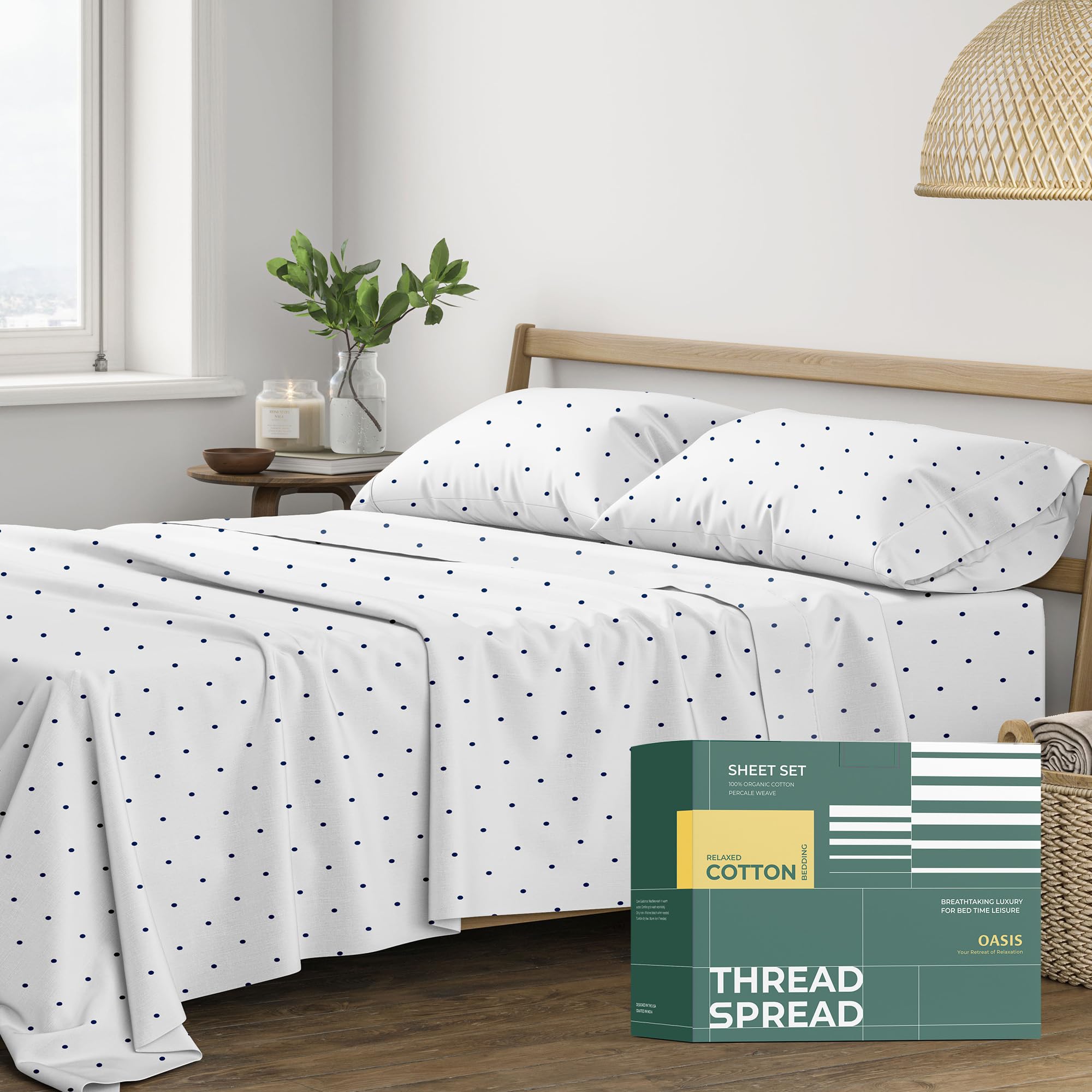 THREAD SPREAD Organic Cotton Percale Sheets