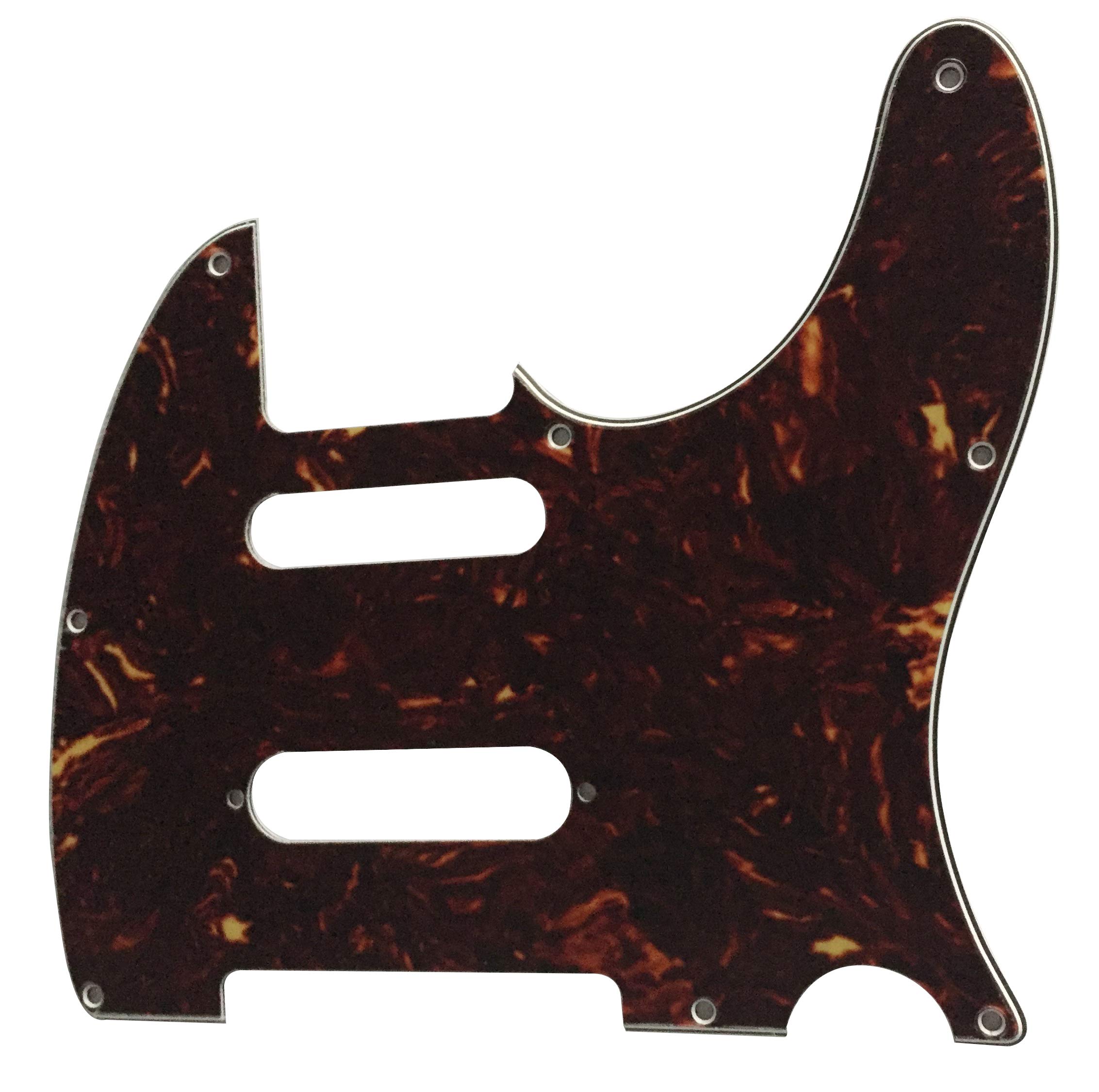 Custom Guitar Pickguard For Fender Telecaster Nashville Tele Guitar Pickguard (4 Ply Brown Tortoise)