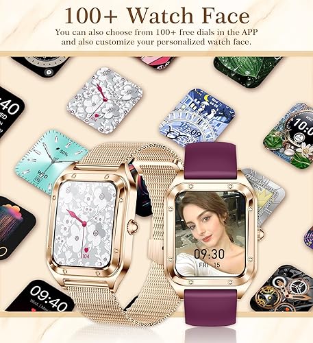 Miniatura 3 de Betatree Reloj inteligente para mujer, reloj inteligente de 1.57 pulgadas para responderhacer llamadas compatible con iPhone Android, rastreador de