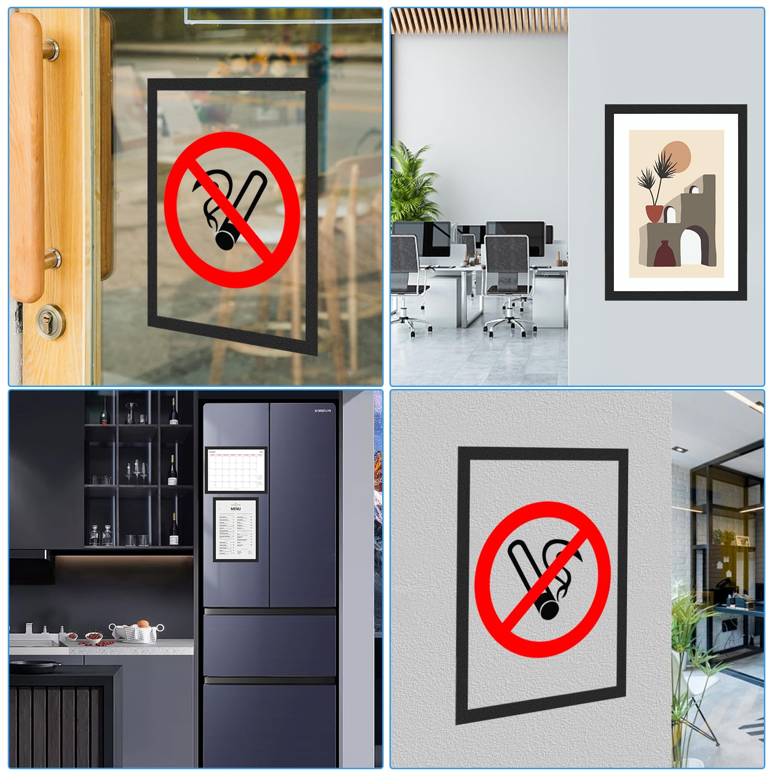 15 Stück Magnetrahmen A4 Selbstklebend, Info-Rahmen Selbstklebend mit Magnetverschluss, Selbstklebende Magnetrahmen A4, Diamond Painting Rahmen für Wanddekoration Hause