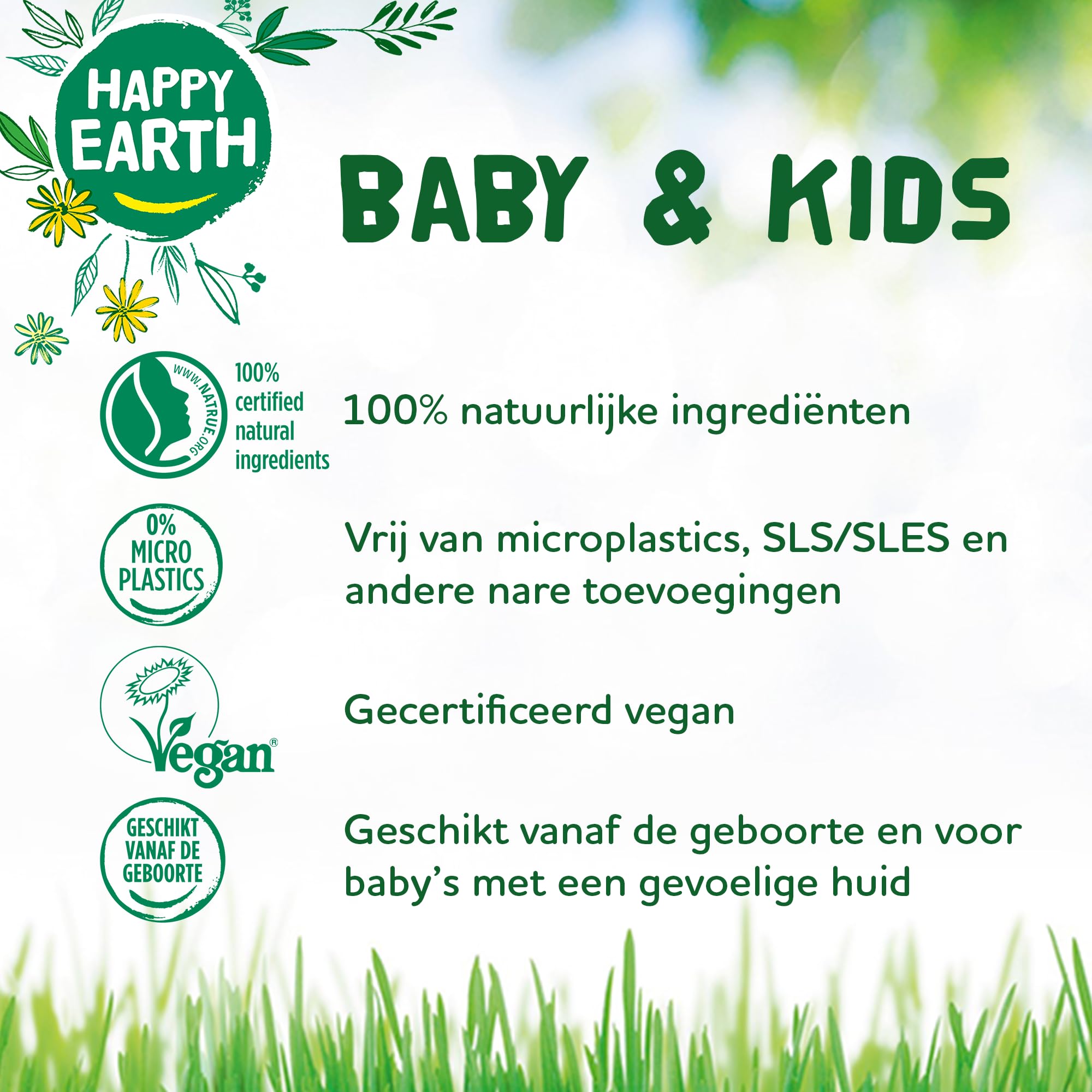 Happy Earth 100% naturalny szampon dla niemowląt i dzieci, 200 ml