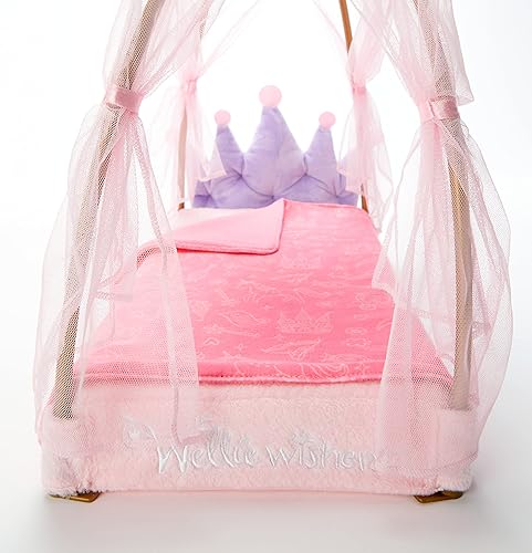 Miniatura 4 de American Girl WellieWishers Royal Canopy - Cama para muñecas de 14.5 pulgadas