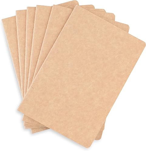 Miniatura 7 de TWONE Paquete de 9 cuadernos de tapa blanda marrón kraft de 5.5 x 8.25 pulgadas, 60 páginas30 hojas a rayas, para uso como diario, cuaderno de