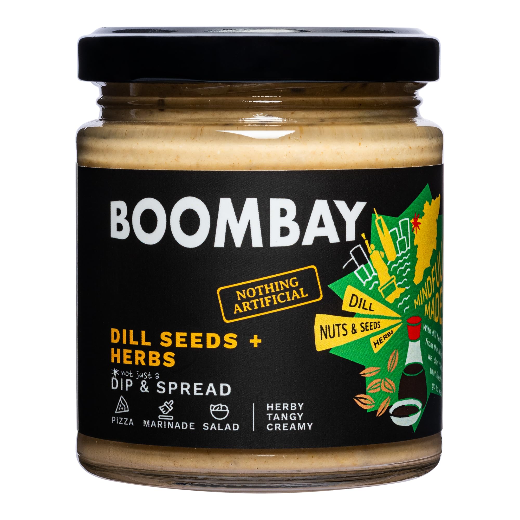 BOOMBAY Dill Seeds + Herbs Dip and Spread 190g | Nothing Artificial | No Bad Oils | Zero Sugar | Plant Based | Use as a Salad Dressing, Drizzle on Pizza, Marinade, Spread on Bread (B0B7B7CB7J) Amazon Price History, Amazon Price Tracker