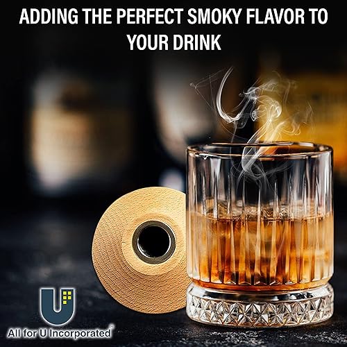 Miniatura 3 de Chefs - Kit único para ahumar whisky, infunde sabores atrevidos con virutas de madera de manzana, cereza, roble y nogal, perfecto para cócteles de