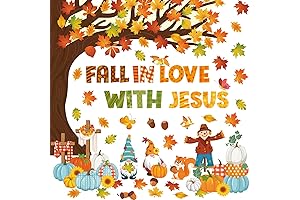 Zonon Fall Classroom Bulletin Board Decorations Christian Fall Love with Jesus Bulletin...