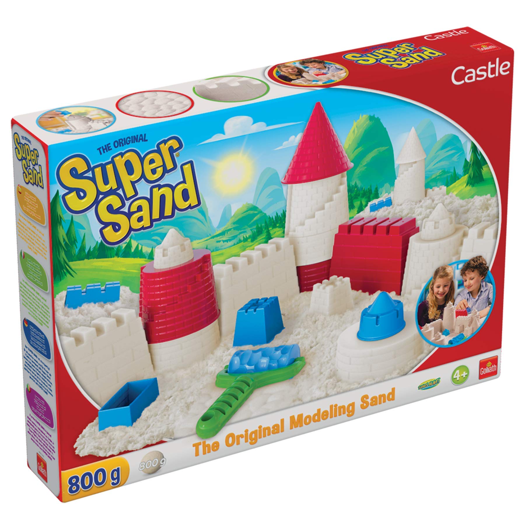 Goliath - Super Sand -Château De Sable - Mallette de Loisirs Créatifs pour Enfants dès 4 ans - Sable Magique - Doux au Toucher - Ne Sèche Pas - Comme de la Pâte à Modeler.