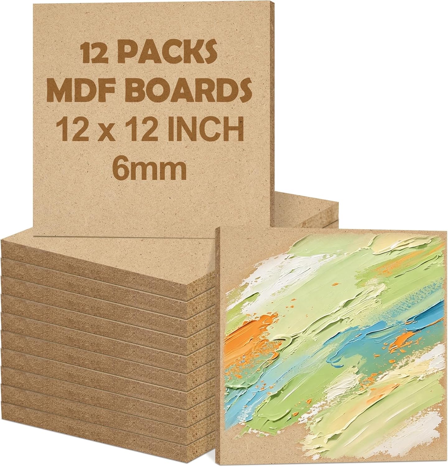 11"x14" MDF Board Unfinished 8 Pcs, 1/4" Thick Boards for Crafts