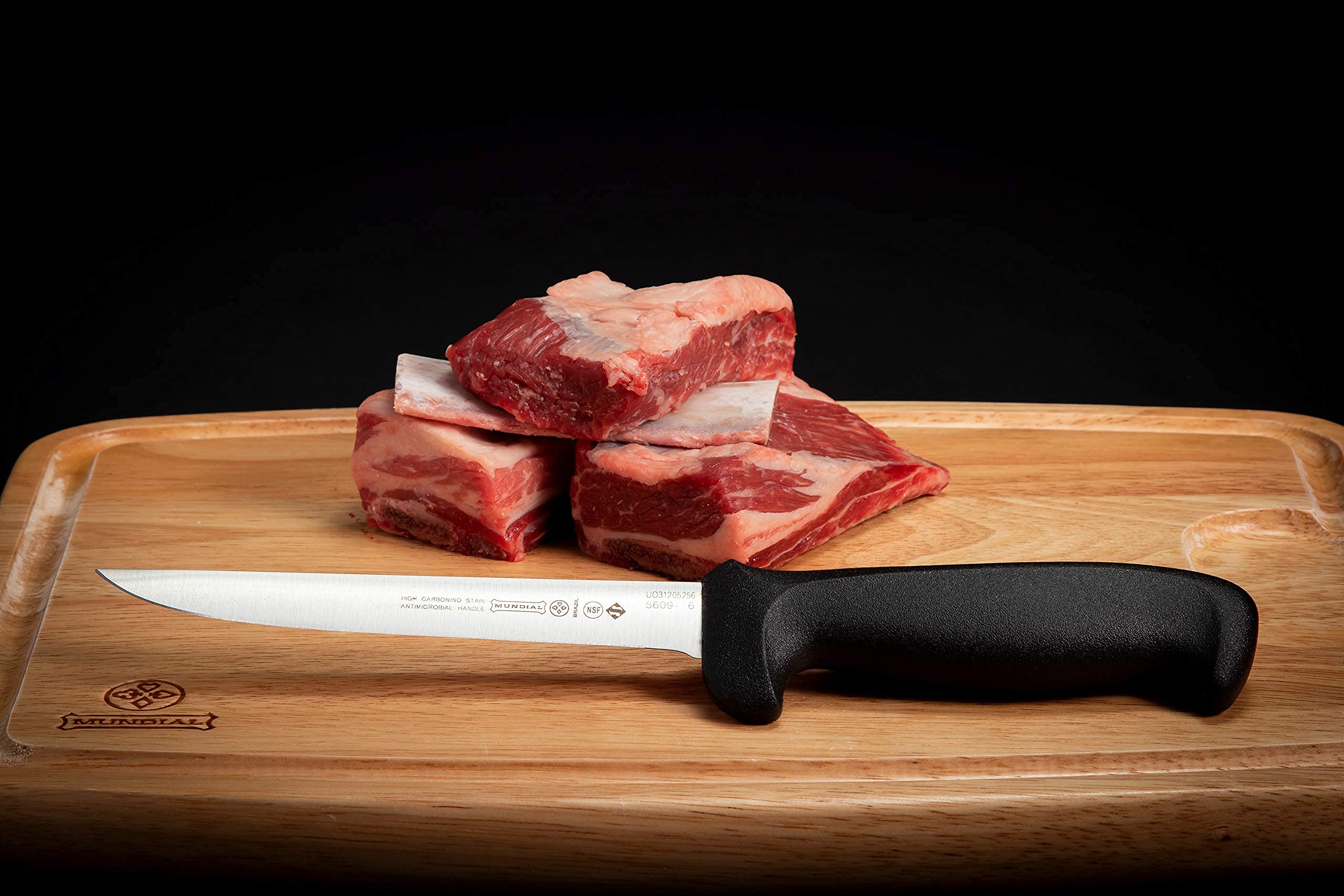 Mundial 6-Inch Stiff Boning Knife, Black