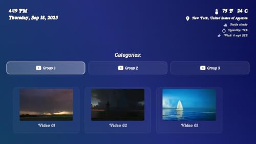 Orage relaxant avec sons d'orage - Télé pluie immersive avec horloge et prévisions en direct – vue 2