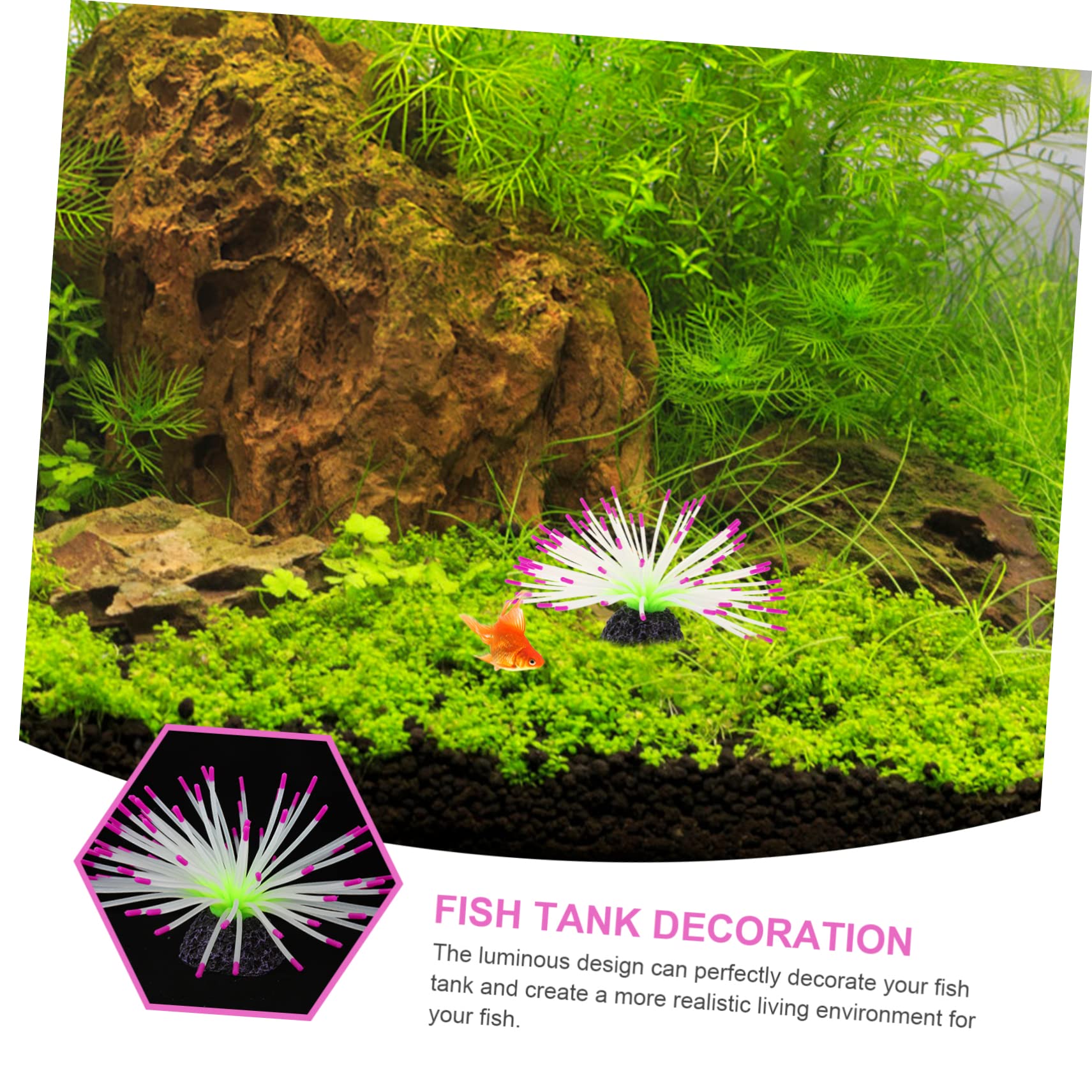 Toddmomy 3pièces Plantes Aquatiques Artificielles Décoratives pour Aquariums Modèle De Décoration De Végétation Aquatique pour Créer Un Environnement Naturel Et Apaisant Votre