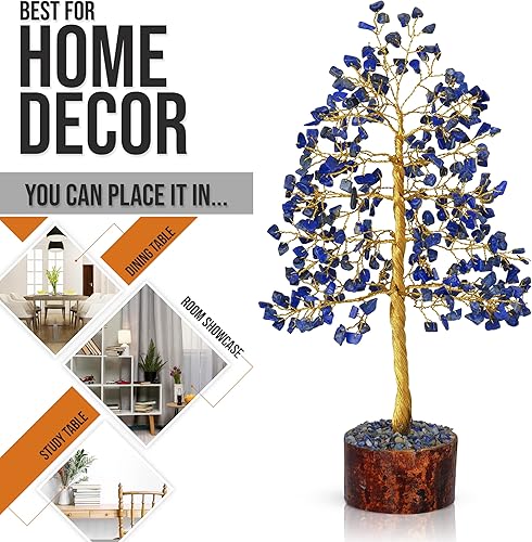 Miniatura 3 de Cristal de lapislázuli - Árbol de cristal - Árbol bonsái de gemas - Árbol de Feng Shui - Cosas espirituales - Regalos de buena energía - Regalos de