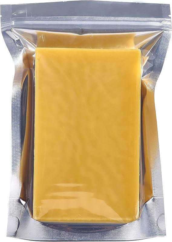 Beesworks Yellow Beeswax Bars (2 lbs) | 100% Pure, Cosmetic Grade, Triple-Filtered Beeswax for DIY Skin Care, Lip Balm, Lotion and Candle Making (1 lb Bars - Pack of 2)