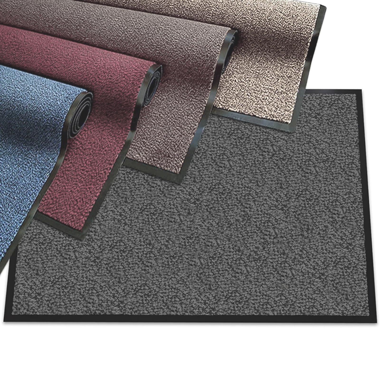 casa pura - Tappeto antiscivolo e antipolvere, zerbino per interni ed esterni, lavabile e ultra assorbente, grigio, nero, 135 x 200 cm