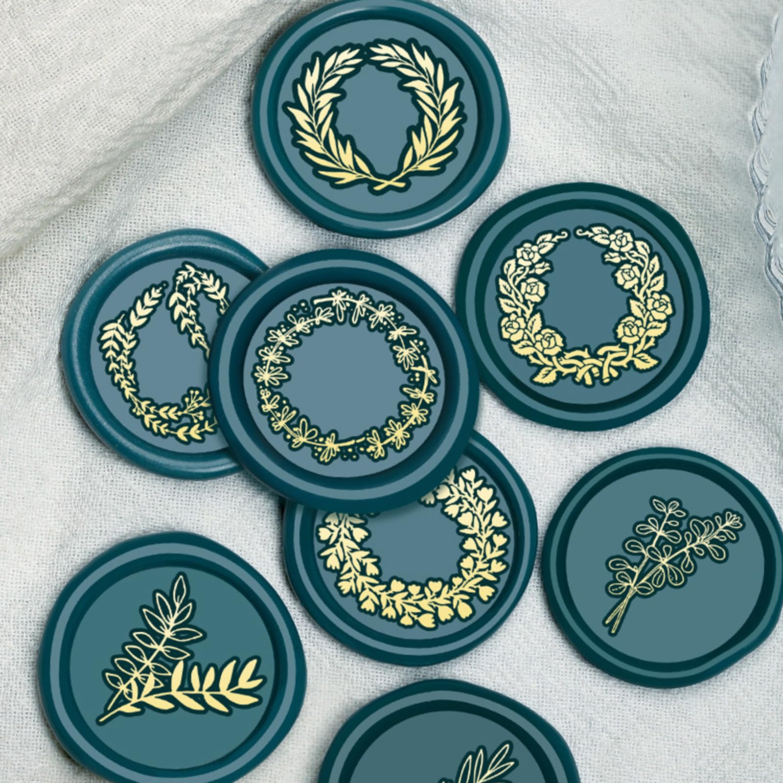 10 Stück/Set Pflanzen-Serie, Siegelstempel, gewachst, Messingkopf, gewachst, Siegelstempel für Umschläge, Hochzeitseinladungen, Dekorationen
