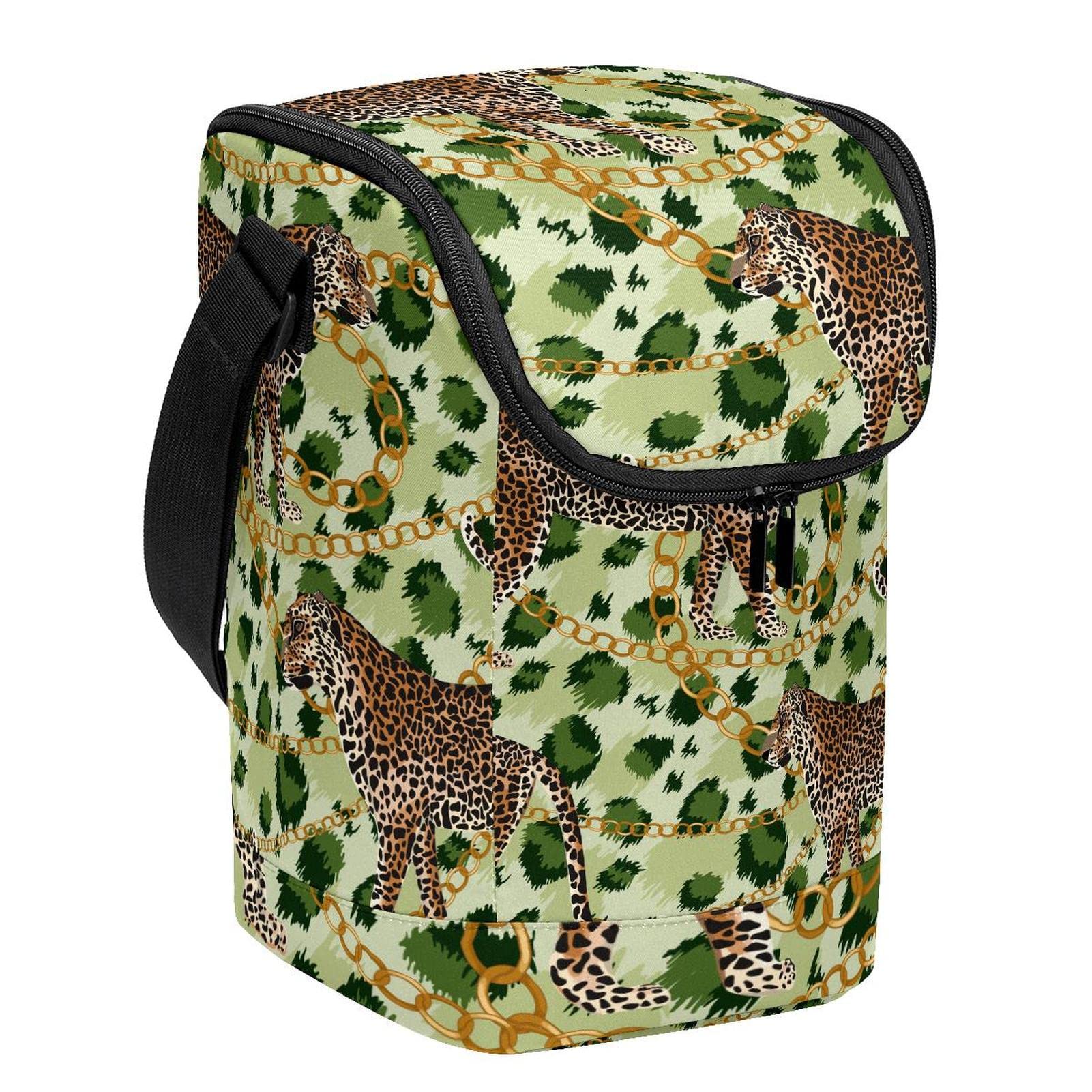 Bolsa de almuerzo de leopardo lonchera térmica para trabajo y colegio