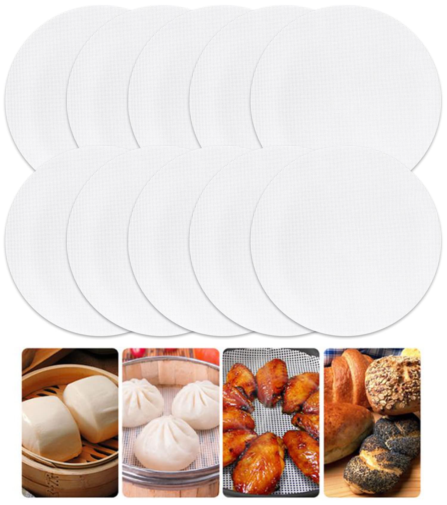 10 hojas redondas de silicona deshidratadora, malla de vapor de silicona, antiadherente, deshidratador de alimentos, frutas, alfom