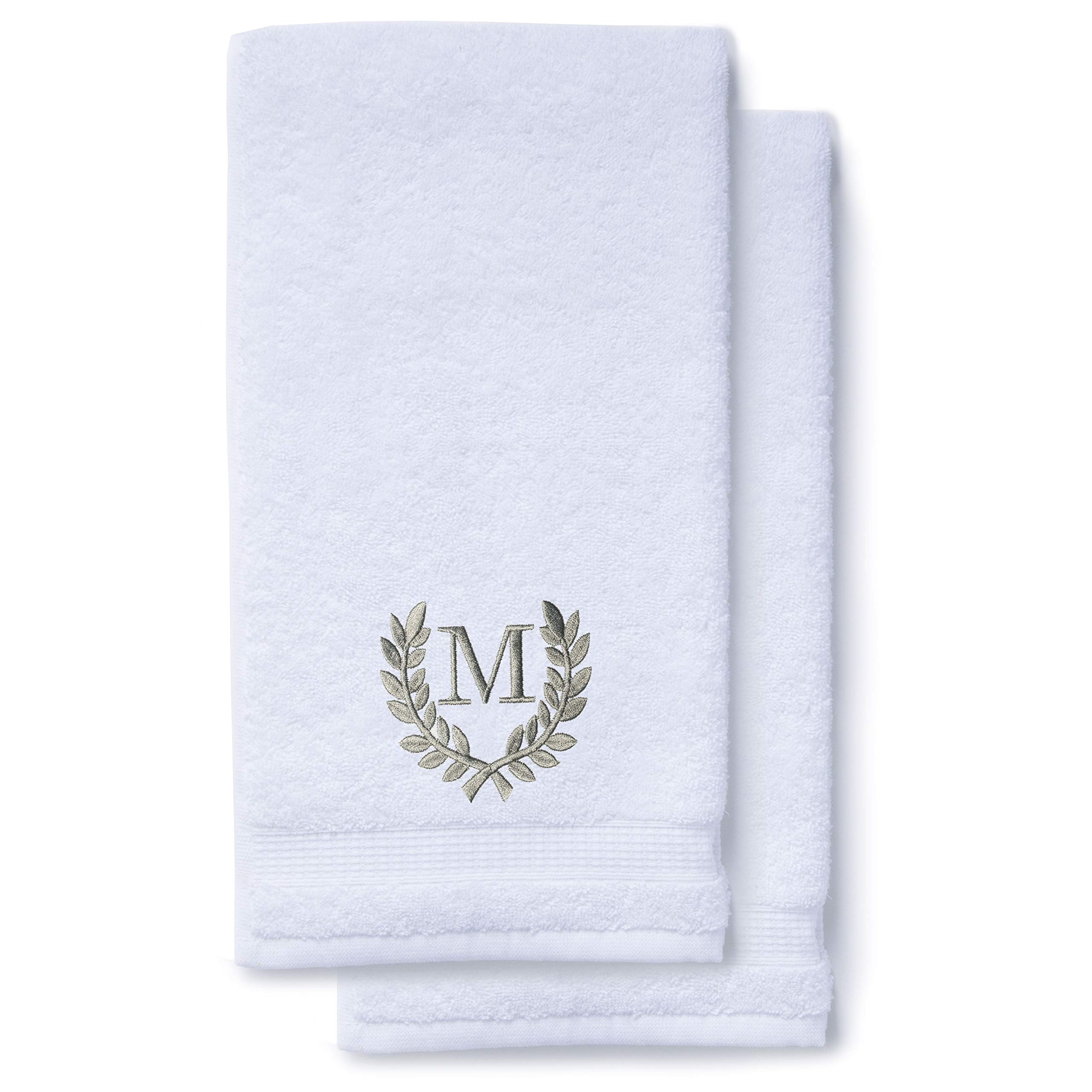 Toallas de Mano Decorativas y con Monograma para baño, Cocina, Maquillaje, Regalo Personalizado para Boda-Novia, Toalla turca de Lujo Personalizada con Fuente Romana, colección de SPA, de Gran tamaño